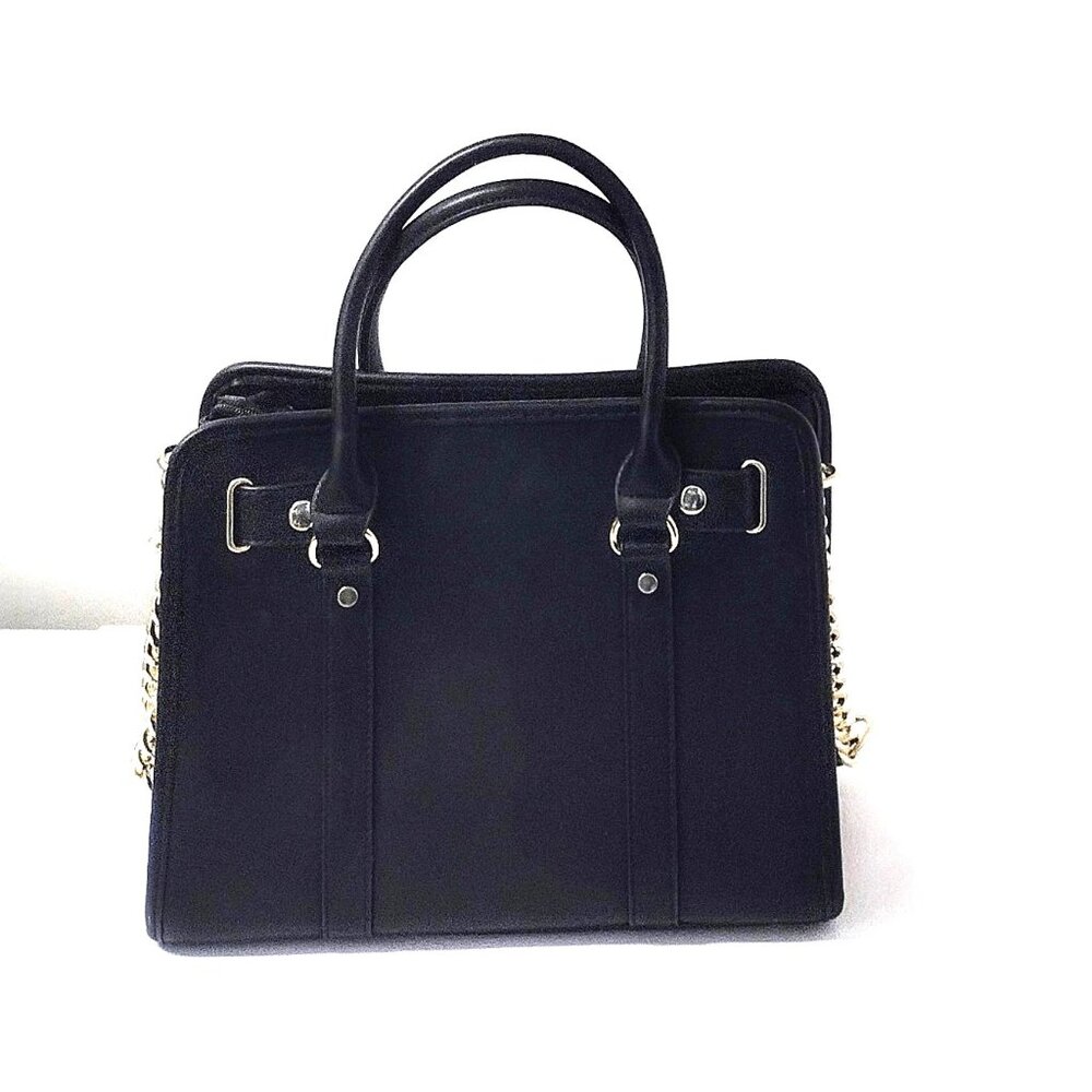 Dasein Satchel Handbag w/Shoulder Straps and Padlock (Brown/Green/Black) - Picture 5 of 10
